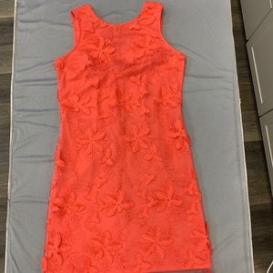 DR Collection by Donna Ricco lace coral dress size 8